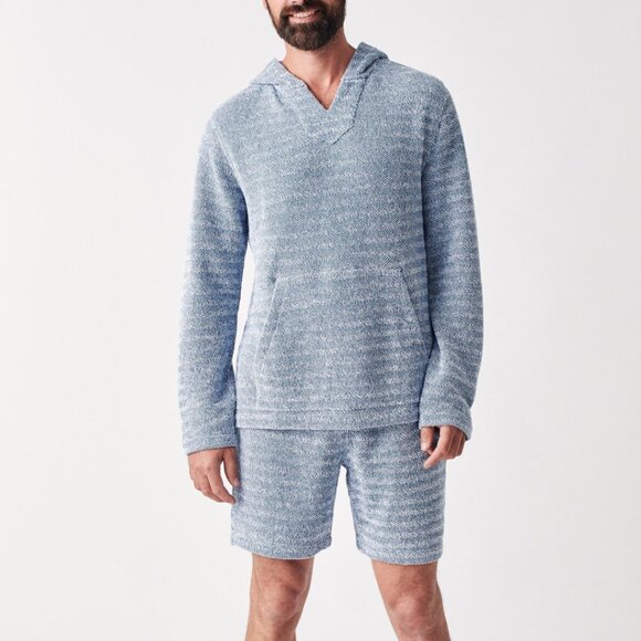 Faherty Beach Terry Whitewater Hoodie - Med - Picture 4 of 8